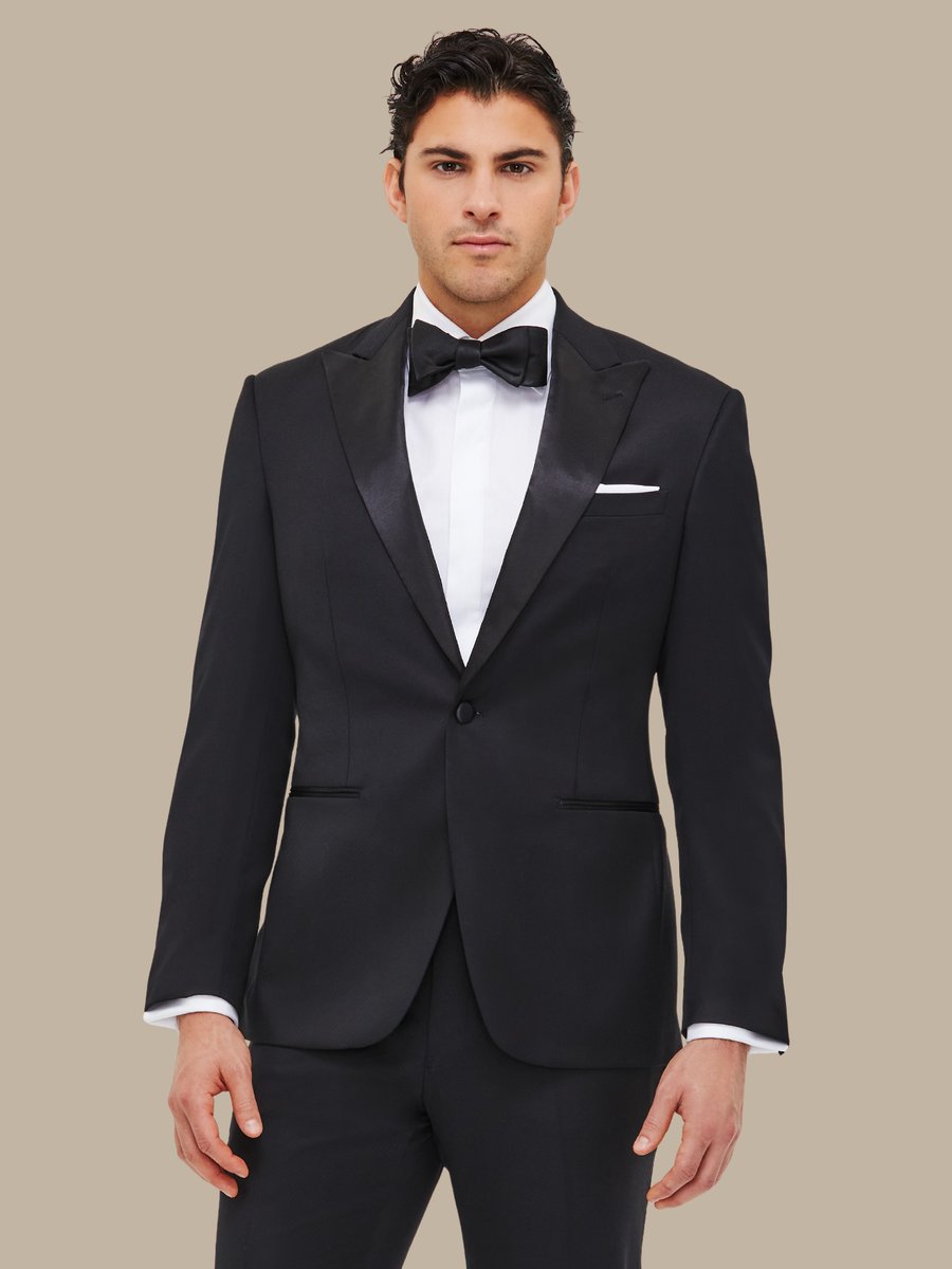 The Patterned Black Dinner Jacket — garment photograph