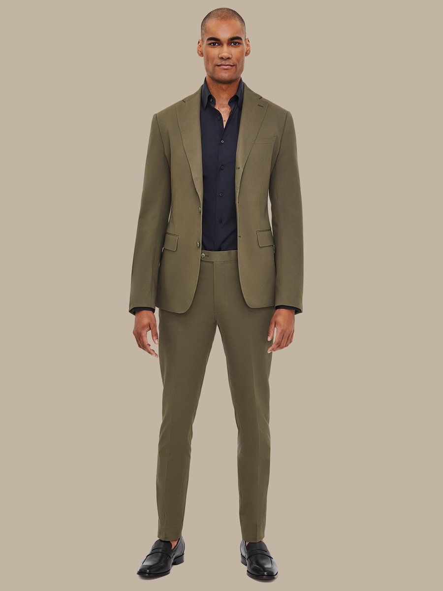 The Olive Cotton Jacket — garment photograph