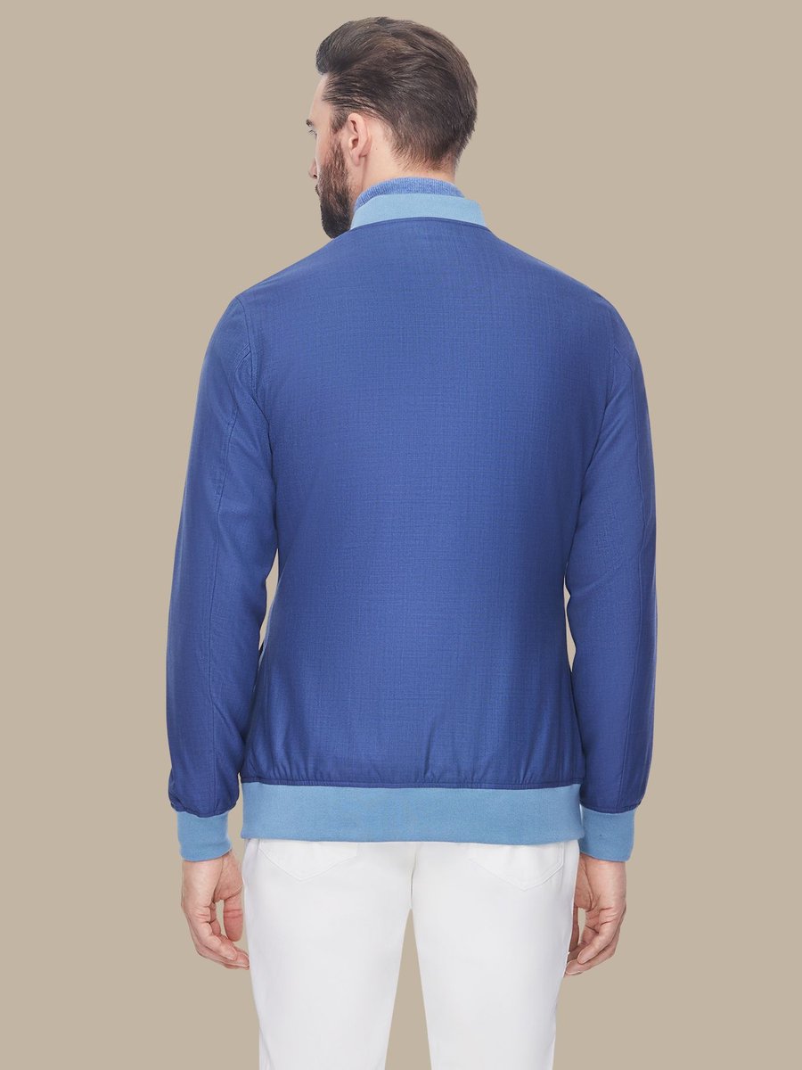 The Sky Sharkskin Bomber — garment photograph