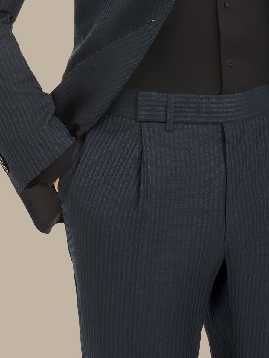 The Peacock Stripe Suit — garment photograph