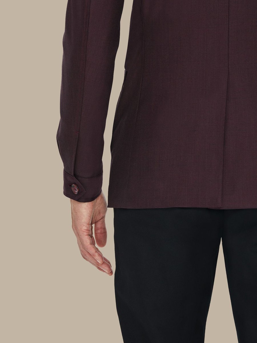 The Burgundy Superfine Hunting Jacket — garment photograph