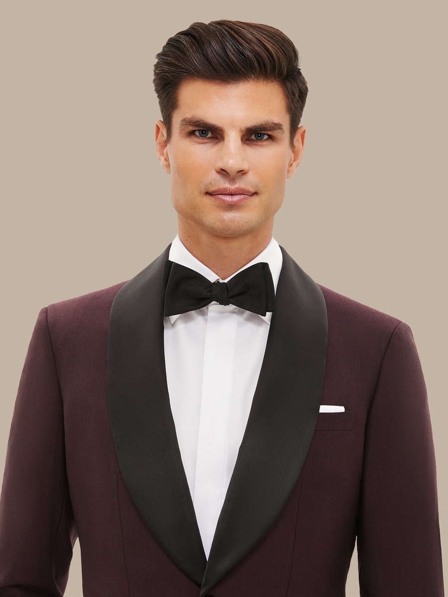 The Burgundy Superfine Tuxedo — garment photograph