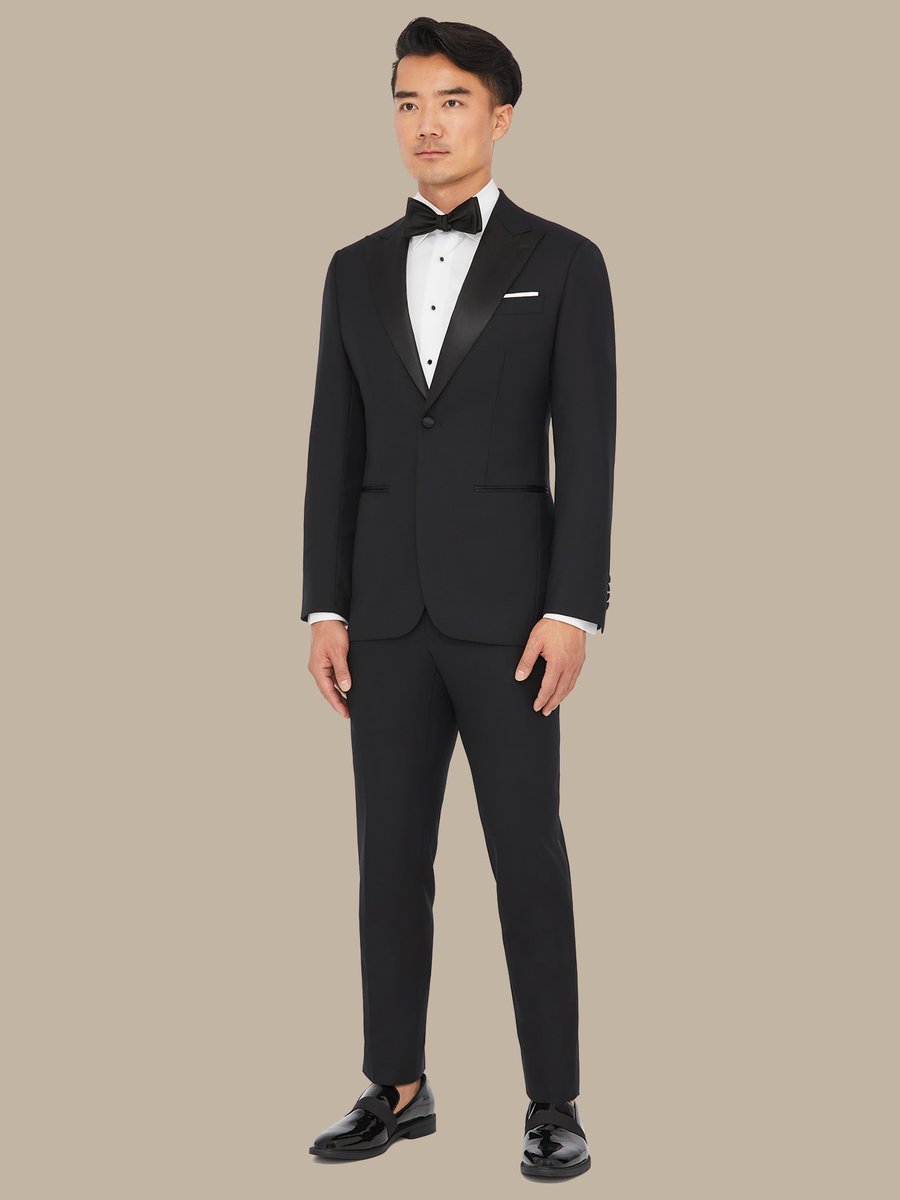 S140's Black Tuxedo Waistcoat — garment photograph