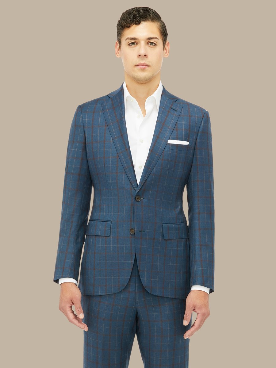 The Blue Windowpane Jacket — garment photograph