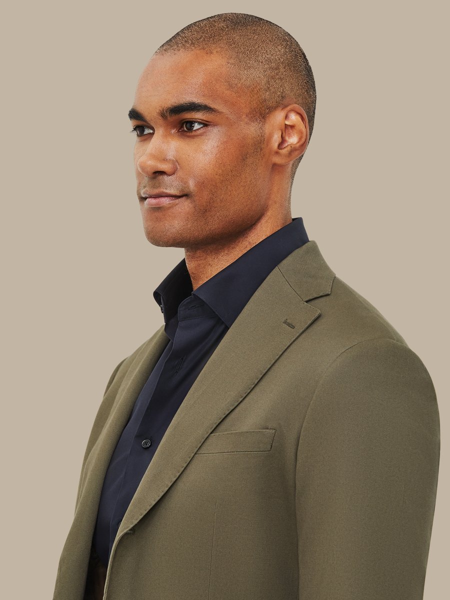 The Olive Cotton Jacket — garment photograph