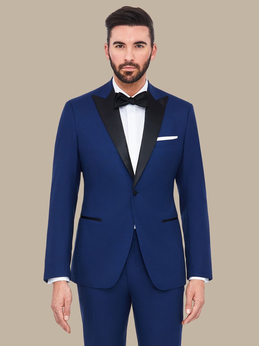 The Blue Sharkskin Tuxedo — garment photograph