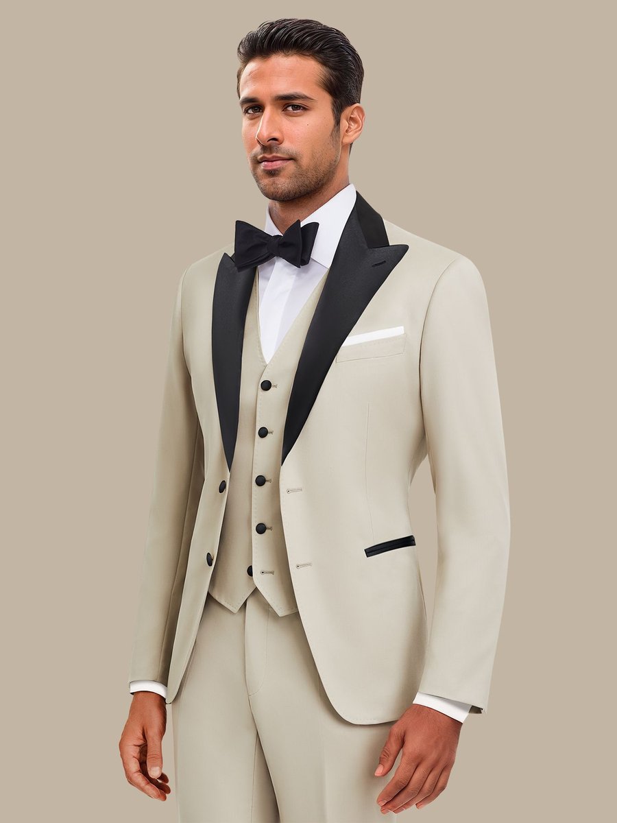 S180's Tan Solid Tuxedo Waistcoat — garment photograph