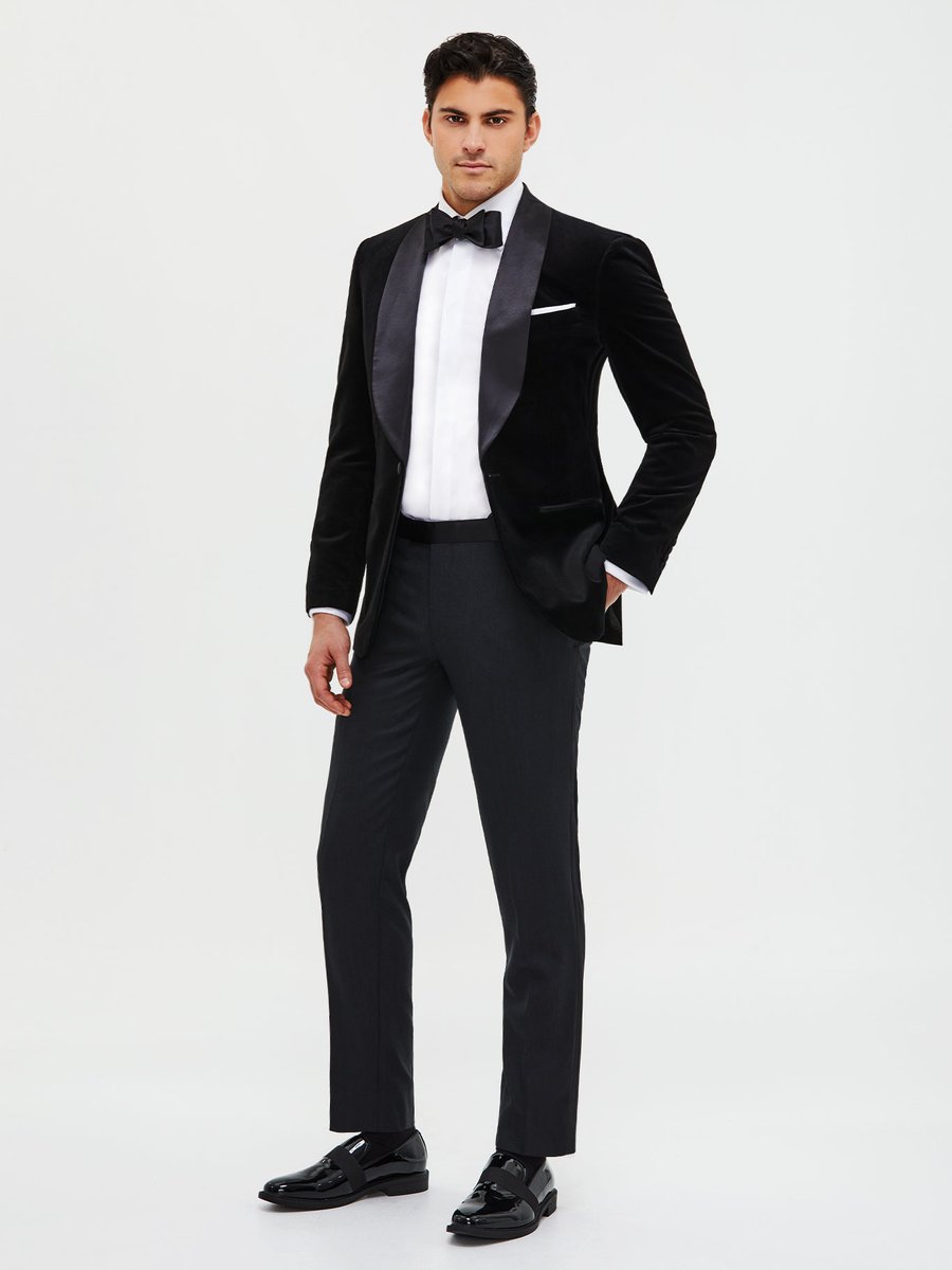 The Onyx Velvet Dinner Jacket — garment photograph