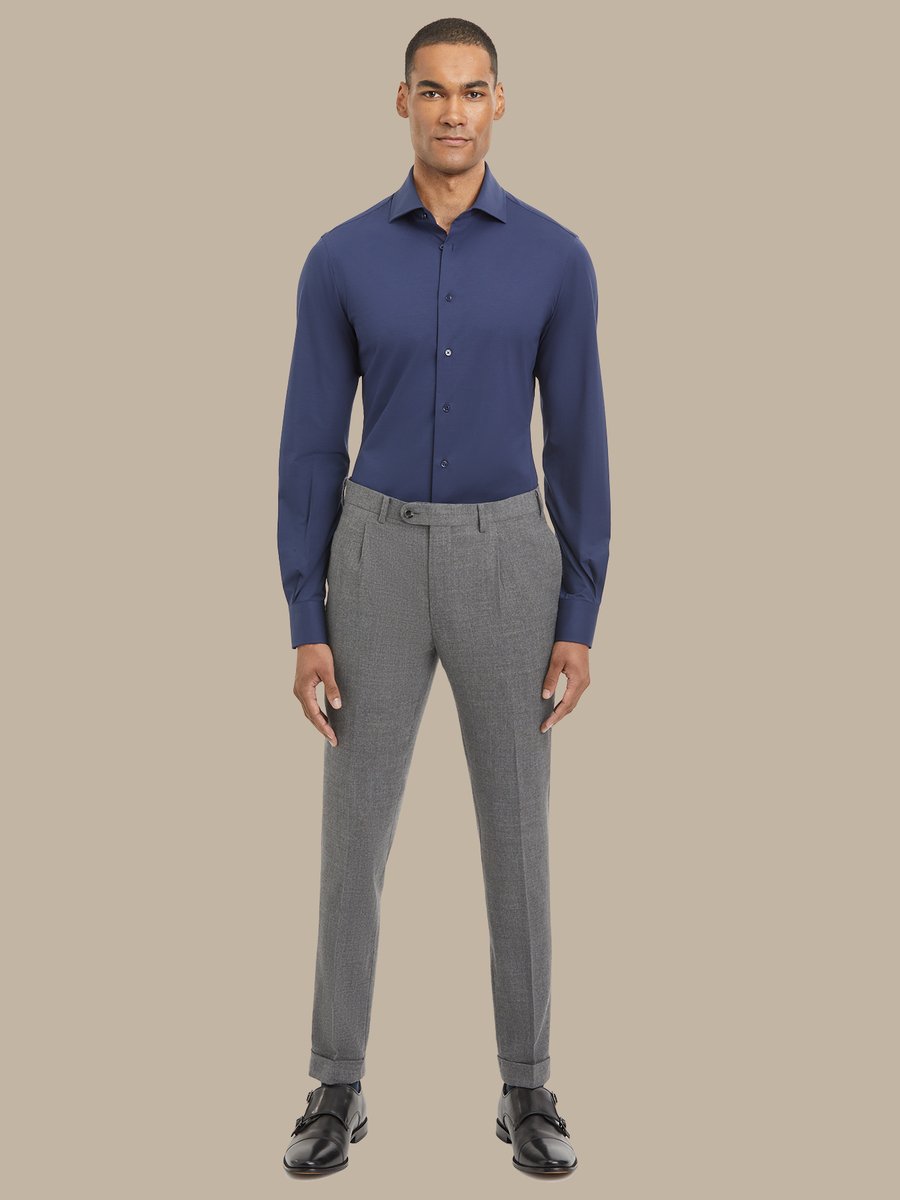 S180's Dark Grey Hopsack Trousers — garment photograph