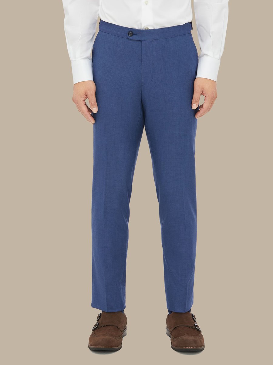 The Blue Sharkskin Trousers — garment photograph