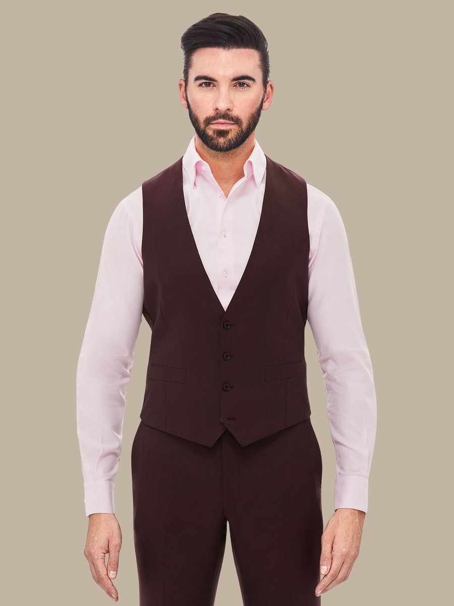 S180's Burgundy Waistcoat — garment photograph