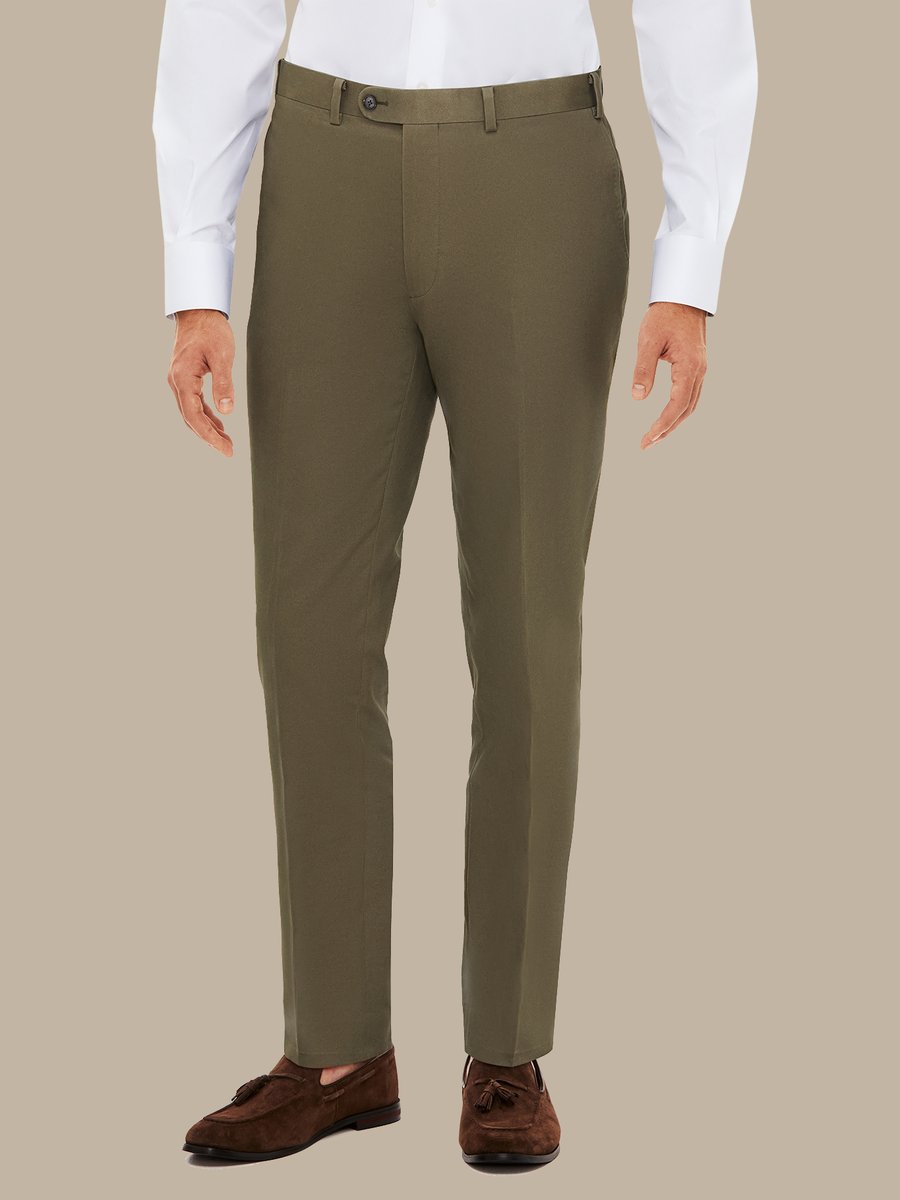The Olive Merino Trousers — garment photograph
