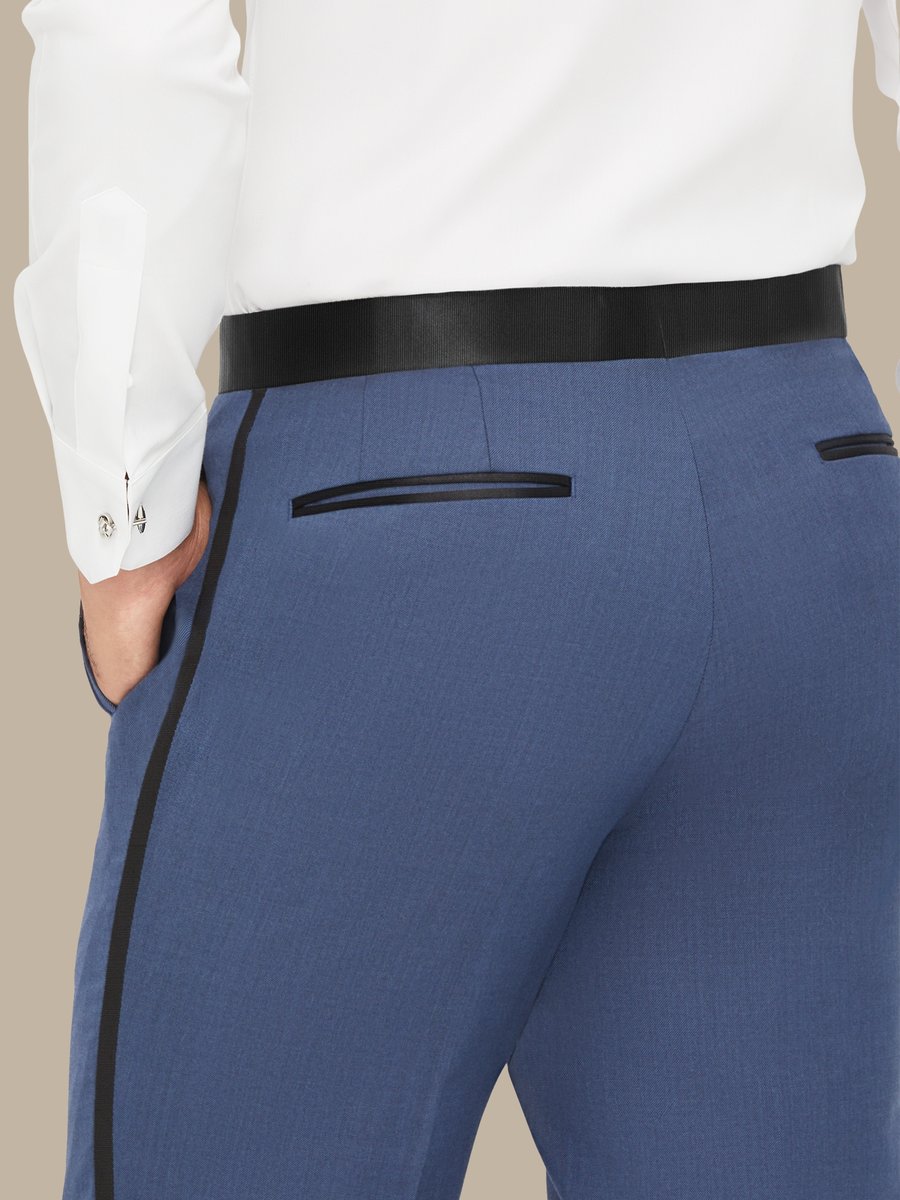 The Steel Sharkskin Tuxedo Trousers — garment photograph