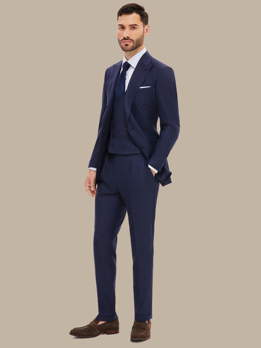 S200's Blue Tartan Waistcoat — garment photograph