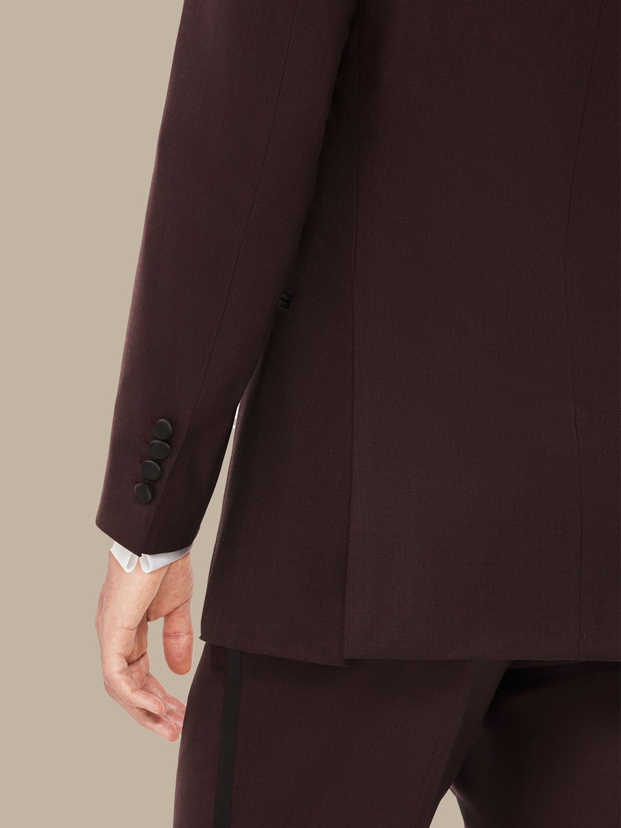 The Burgundy Superfine Tuxedo — garment photograph