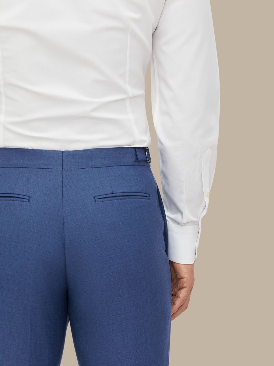 The Blue Sharkskin Trousers — garment photograph