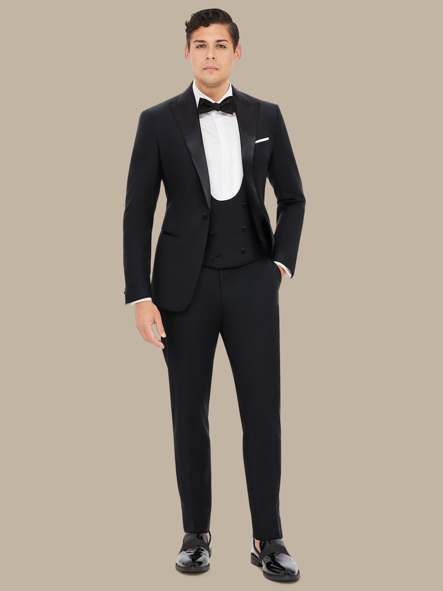 S180's Black Tuxedo Waistcoat — garment photograph