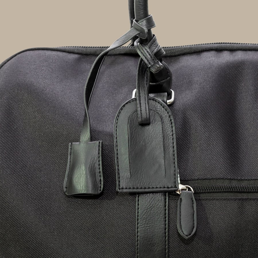 Black Weekender Bag — garment photograph