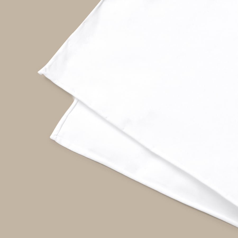 White Bamboo Pocket Square — garment photograph